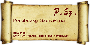 Porubszky Szerafina névjegykártya